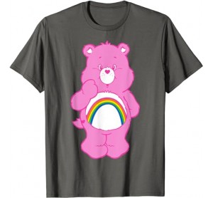 Care Bears Cheer Bear Classic Vintage Rainbow Belly Badge T-Shirt